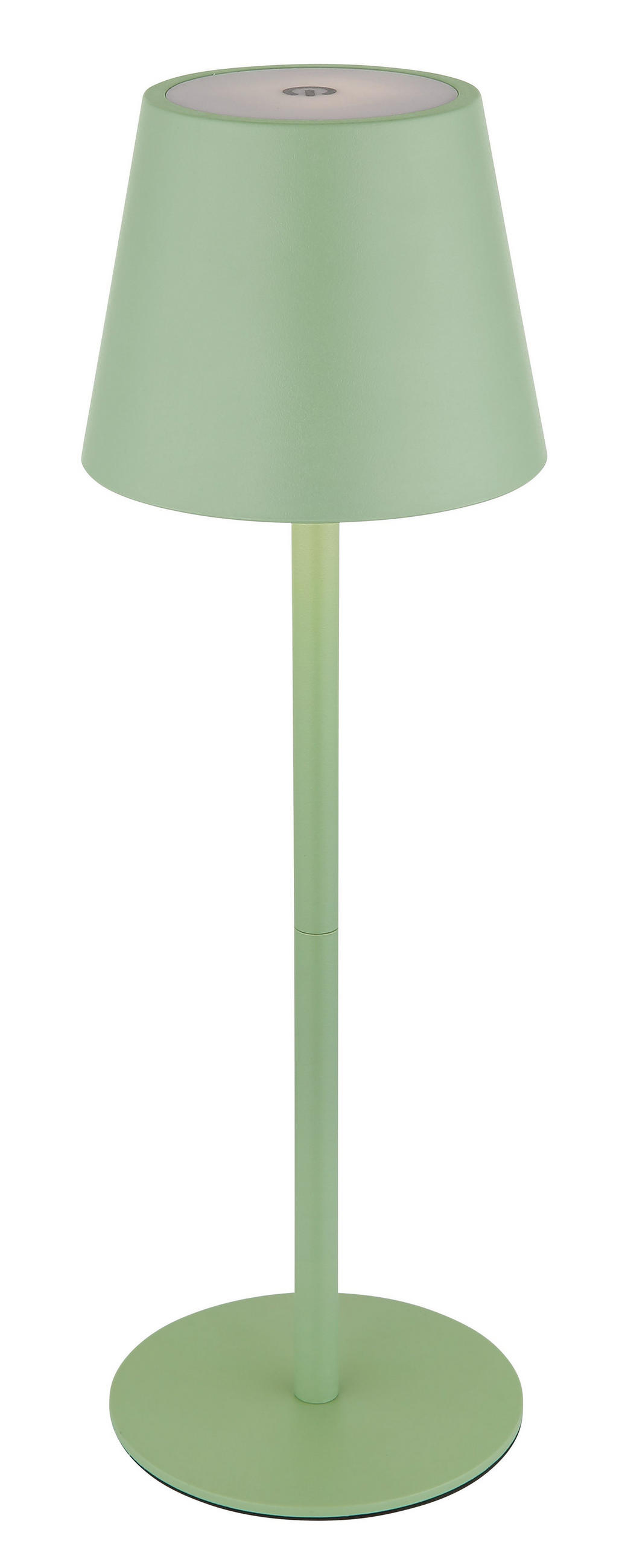 AKKU-TISCHLEUCHTE 11,5/36 cm   - Opal/Hellgrün, Trend, Kunststoff/Metall (11,5/36cm) - Novel