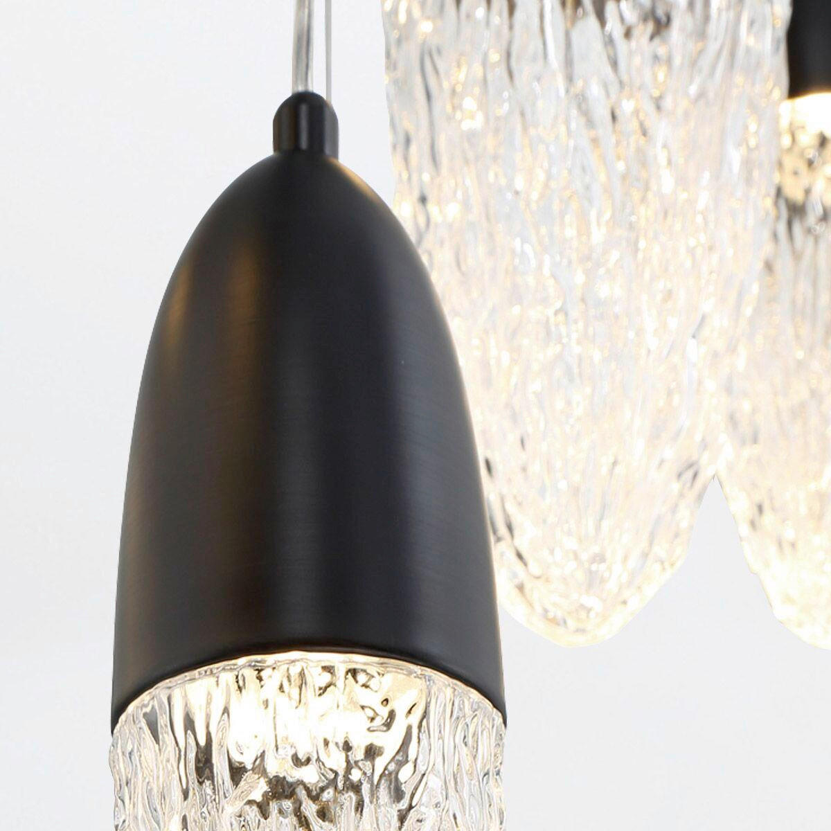 PENDELLEUCHTE    - Schwarz, Konventionell, Glas/Metall (61,5/16,5/70cm) - Elstead Lighting