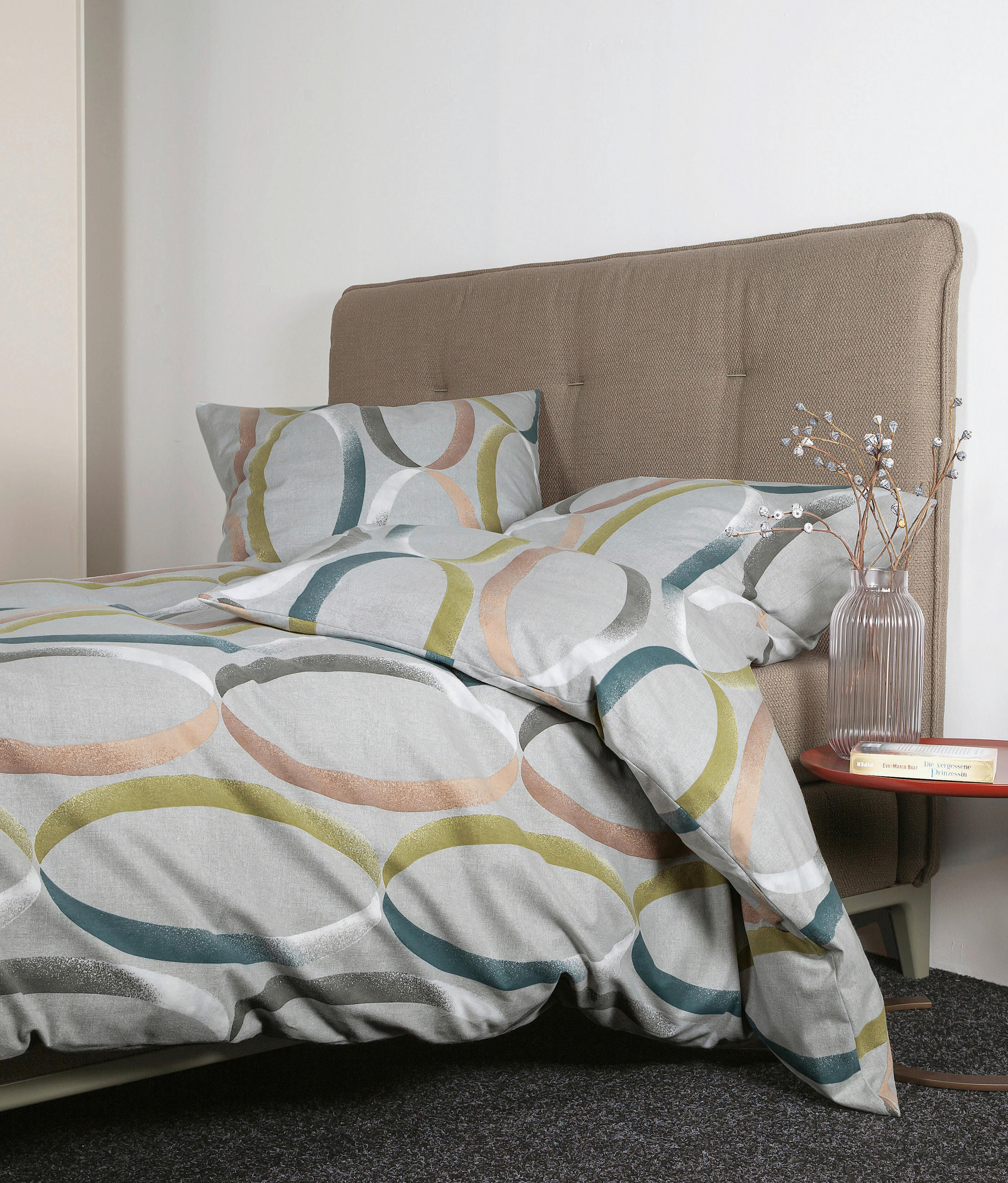 BETTWÄSCHE DAVOS Biber 135/200 cm  - Beige/Orange, Basics, Textil (135/200cm) - Janine