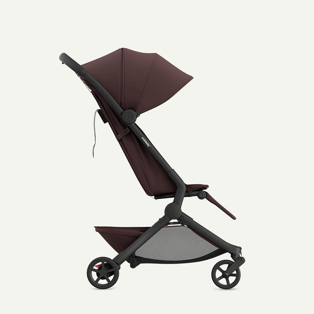 DJEČJA KOLICA   - boje crnog vina, Basics, metal/tekstil (77/45/103cm) - BEBETTO