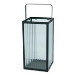 LATERNE - Schwarz, Trend, Glas/Metall (15/30/15cm) - Ambia Home