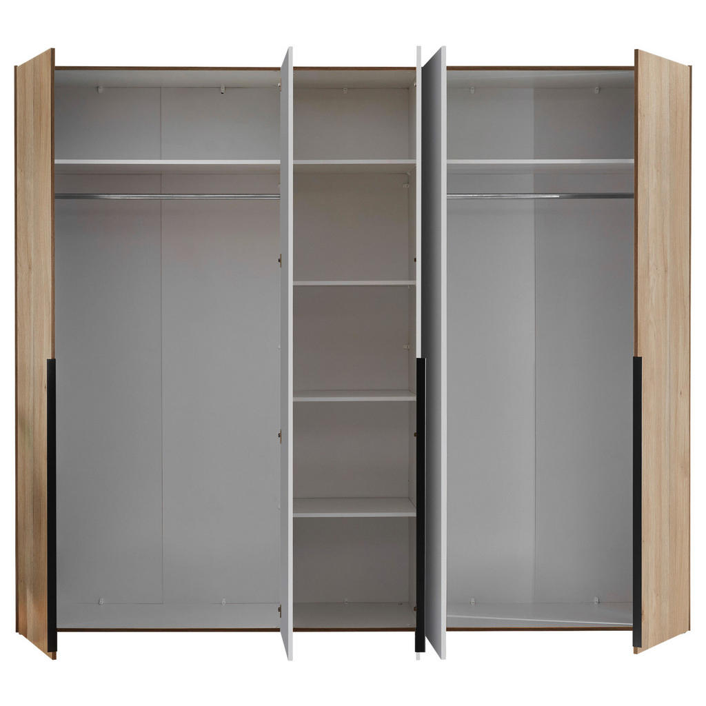 Thumbnail - Boxxx Kleiderschrank, Weiß, Eiche, Holzwerkstoff, 6 Fächer, 249x210x53 cm, Beimöbel erhältlich, in verschiedenen Größen ...