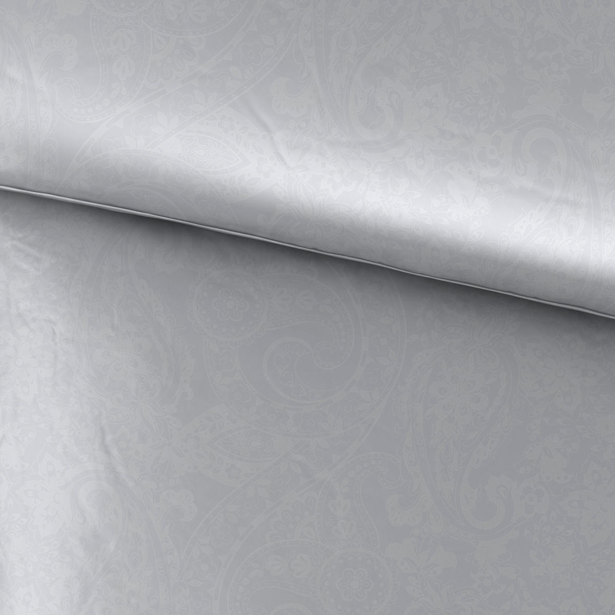 POSTEĽNÁ BIELIZEŇ, satén, strieborná, 140/200 cm - strieborná, textil (140/200cm) - Dieter Knoll