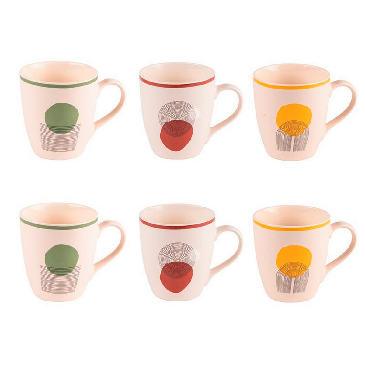 SET ŠOLJA ZA KAFU    - višebojna, Osnovno, keramika (0.23l)