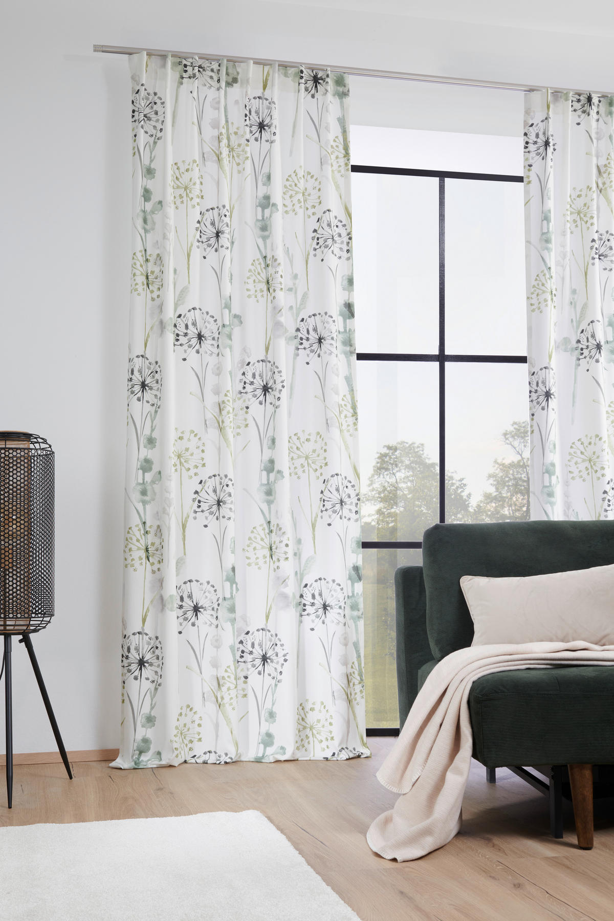 DEKORANYAG fm - szürke/zöld, Konventionell, textil (140cm) - Esposa