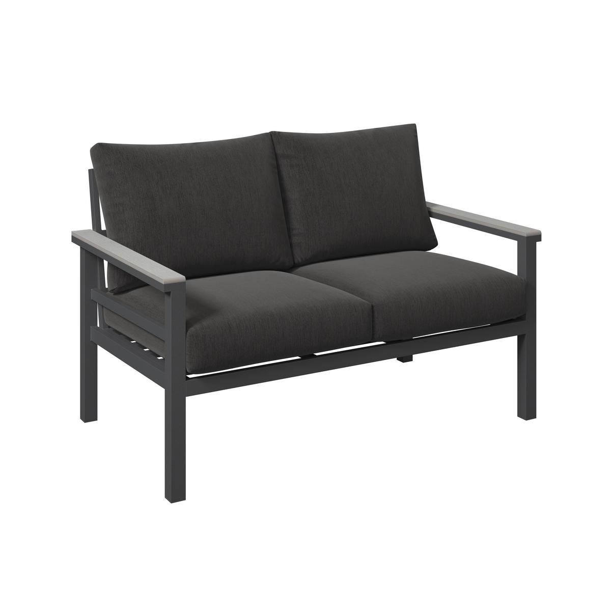 2 SZEMÉLYES PAD világosszürke, sötétszürke  - világosszürke/sötétszürke, Design, műanyag/textil (122/74/73cm) - Amatio