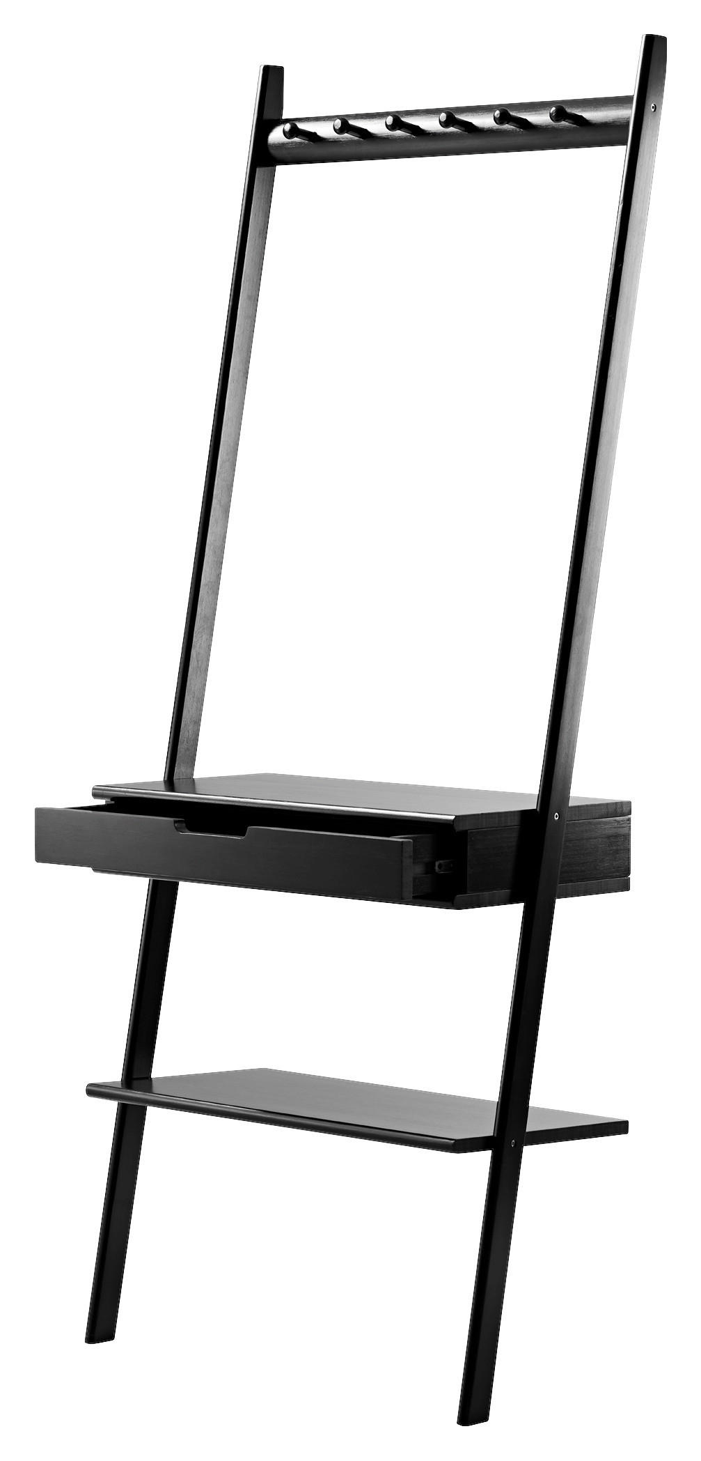 GARDEROBENPANEEL  in 70/180/35 cm  - Schwarz, Natur, Holz (70/180/35cm) - MID.YOU