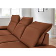 ECKSOFA in Echtleder Cognac  - Cognac/Schwarz, Design, Leder/Metall (193/328cm) - Dieter Knoll