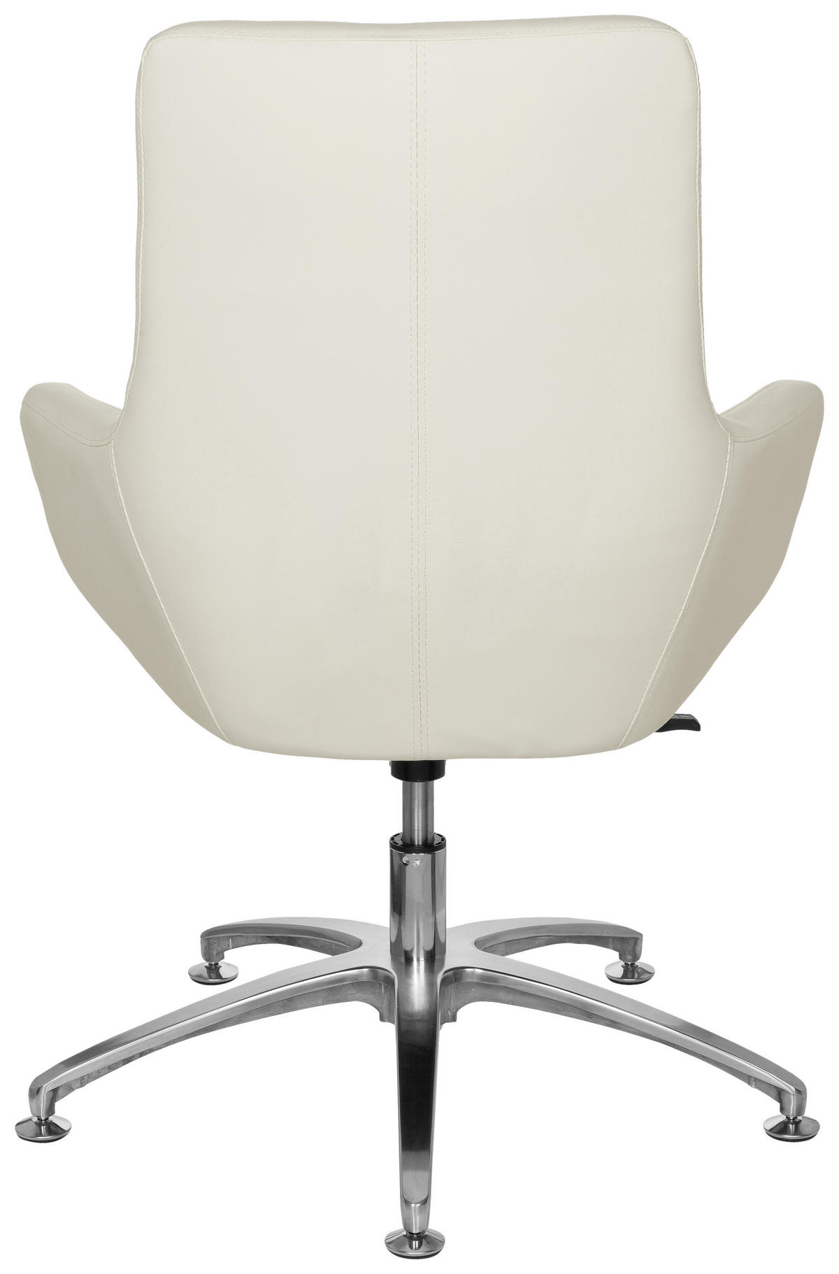 KONFERENČNI STOL kovina, tekstil krem barve  - barve kroma/krem barve, Moderno, kovina/tekstil (60/108/48cm) - MID.YOU