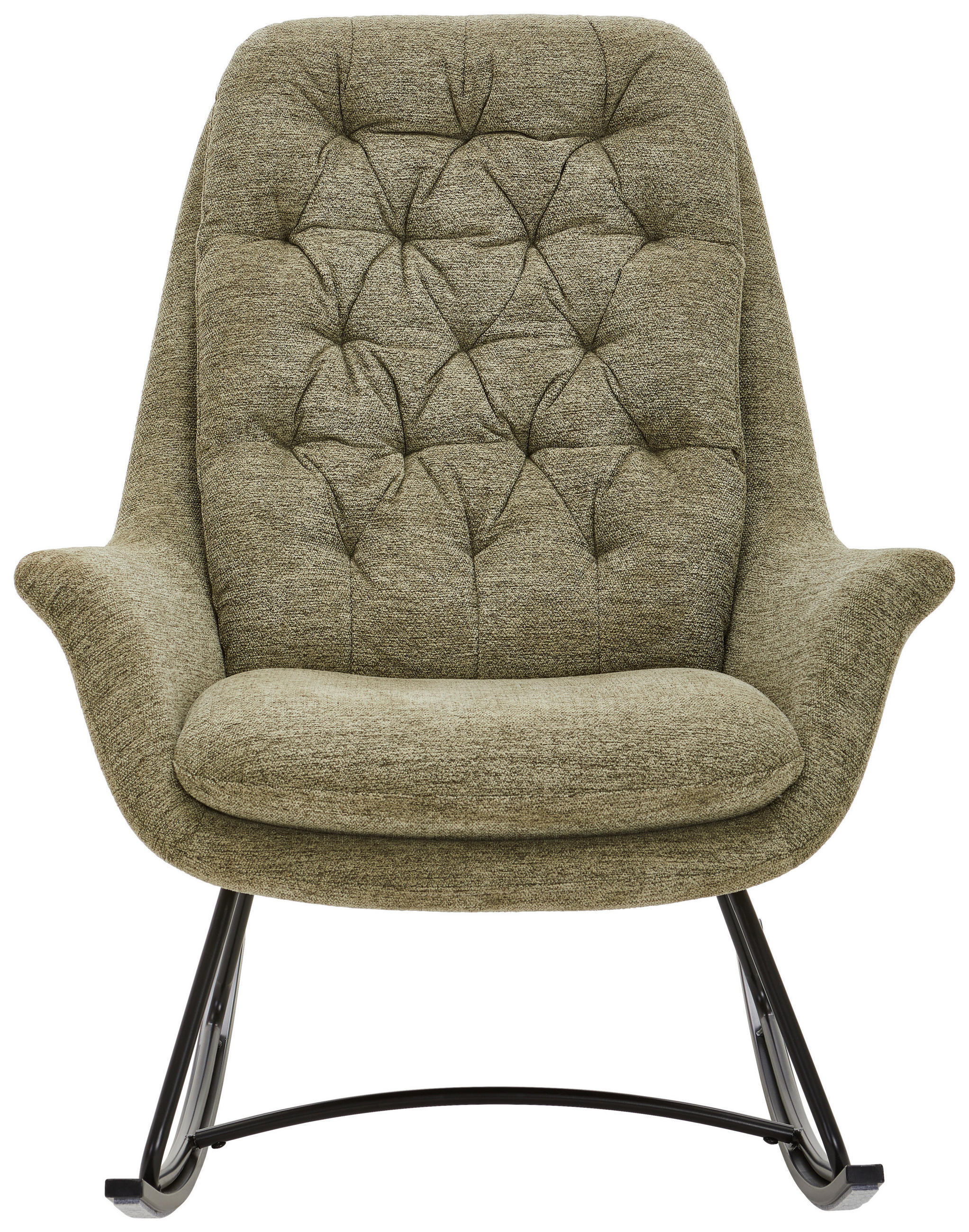 SCHAUKELSESSEL Webstoff    - Greige/Schwarz, Design, Textil/Metall (75,5/99/93cm) - Carryhome