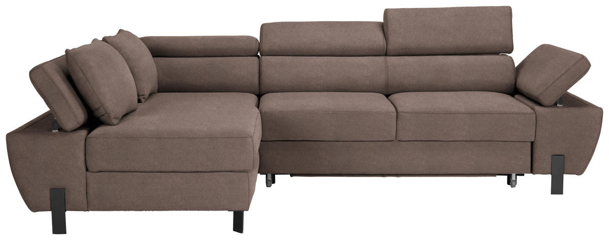 HÖRNSOFFA i vävt tyg taupe  - svart/taupe, Modern, metall/textil (93/90/277cm) - MID.YOU