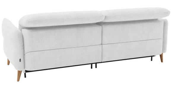 2-SITZER-SOFA in Webstoff Weiß  - Eiche Bianco/Weiß, Design, Holz/Textil (234-262/84/112cm) - Dieter Knoll