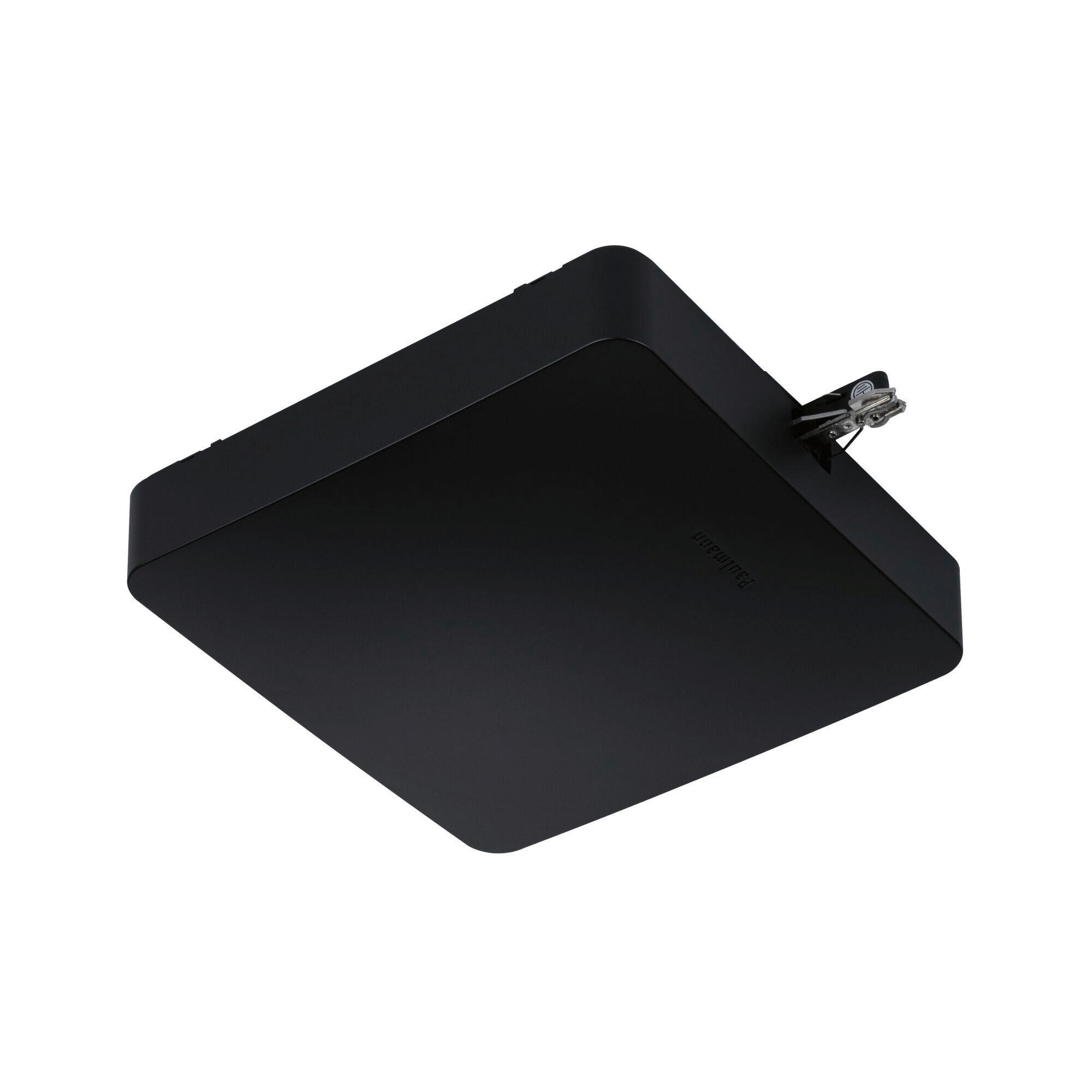 SCHIENENSYSTEM-EINSPEISER URail 22,7/4,8 cm   - Schwarz, Basics, Kunststoff (22,7/4,8cm) - Paulmann