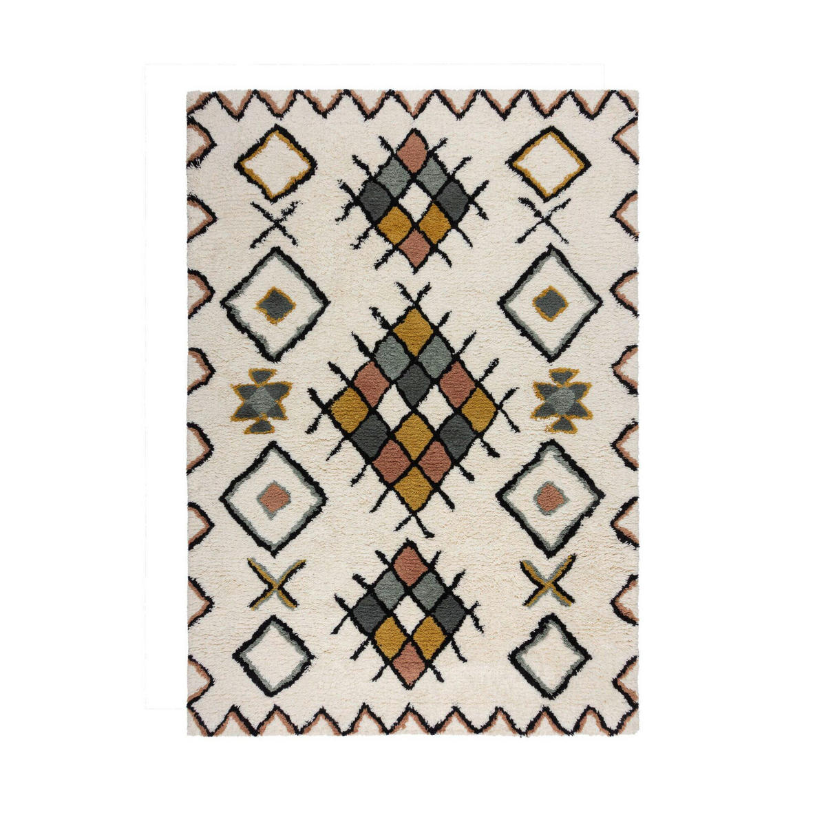 HANDWEBTEPPICH 120/170 cm MIDAR SHAGGY Multicolor  - Multicolor, KONVENTIONELL, Textil (120/170cm)