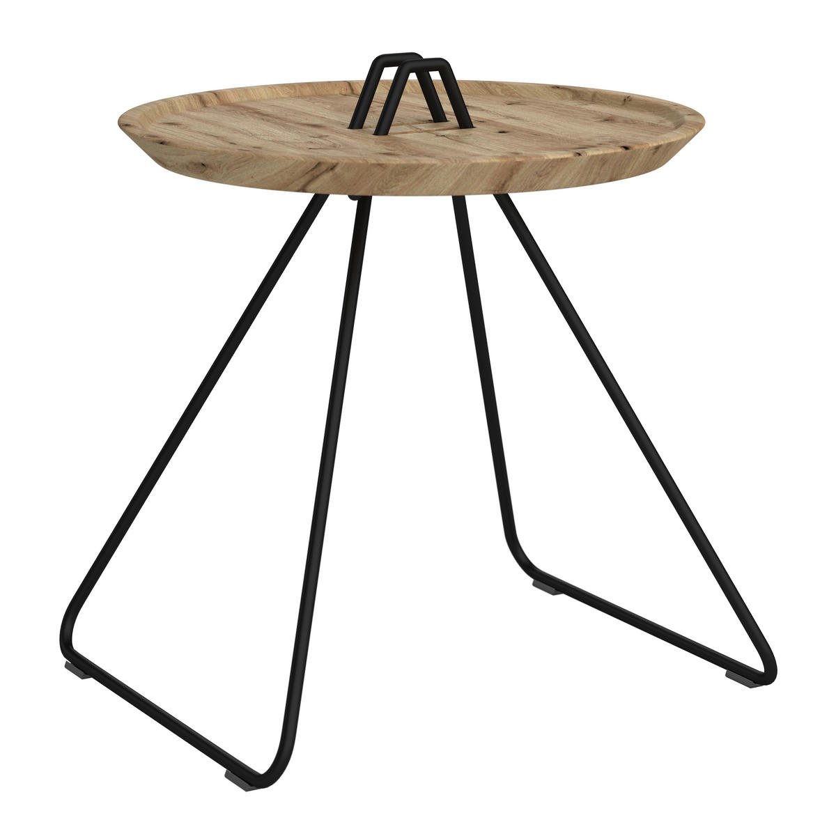 BEISTELLTISCH 55,6/51,2/50 cm Wildeiche Wildeiche rund  - Wildeiche/Anthrazit, Design, Holz/Metall (55,6/51,2/50cm) - Voglauer