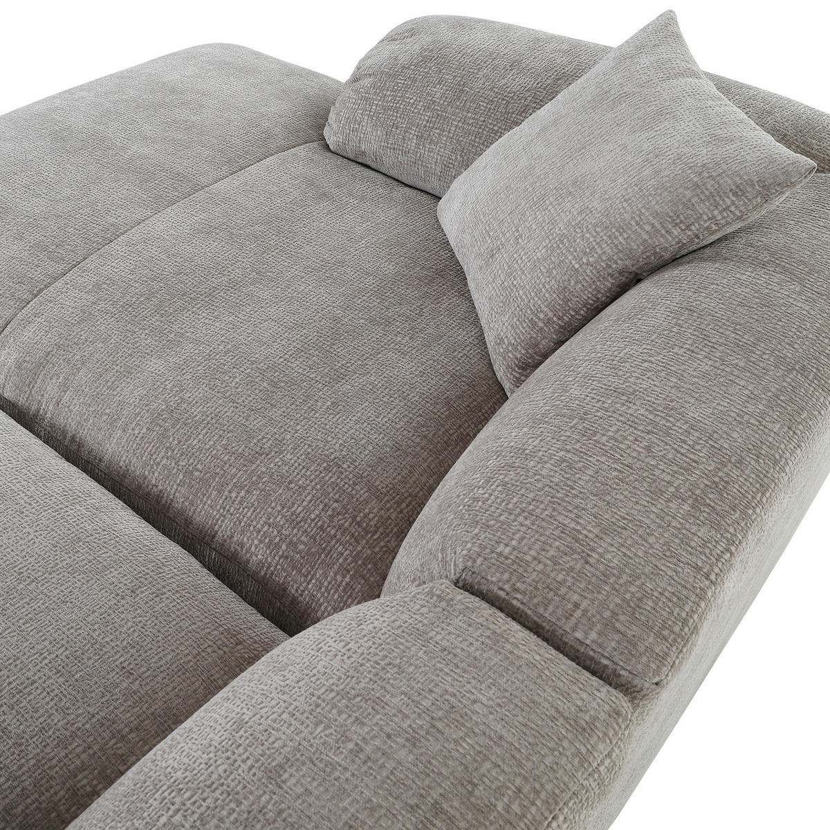 ECKSOFA in Flachgewebe Braun  - Creme/Schwarz, Modern, Kunststoff/Textil (178/231cm) - Carryhome