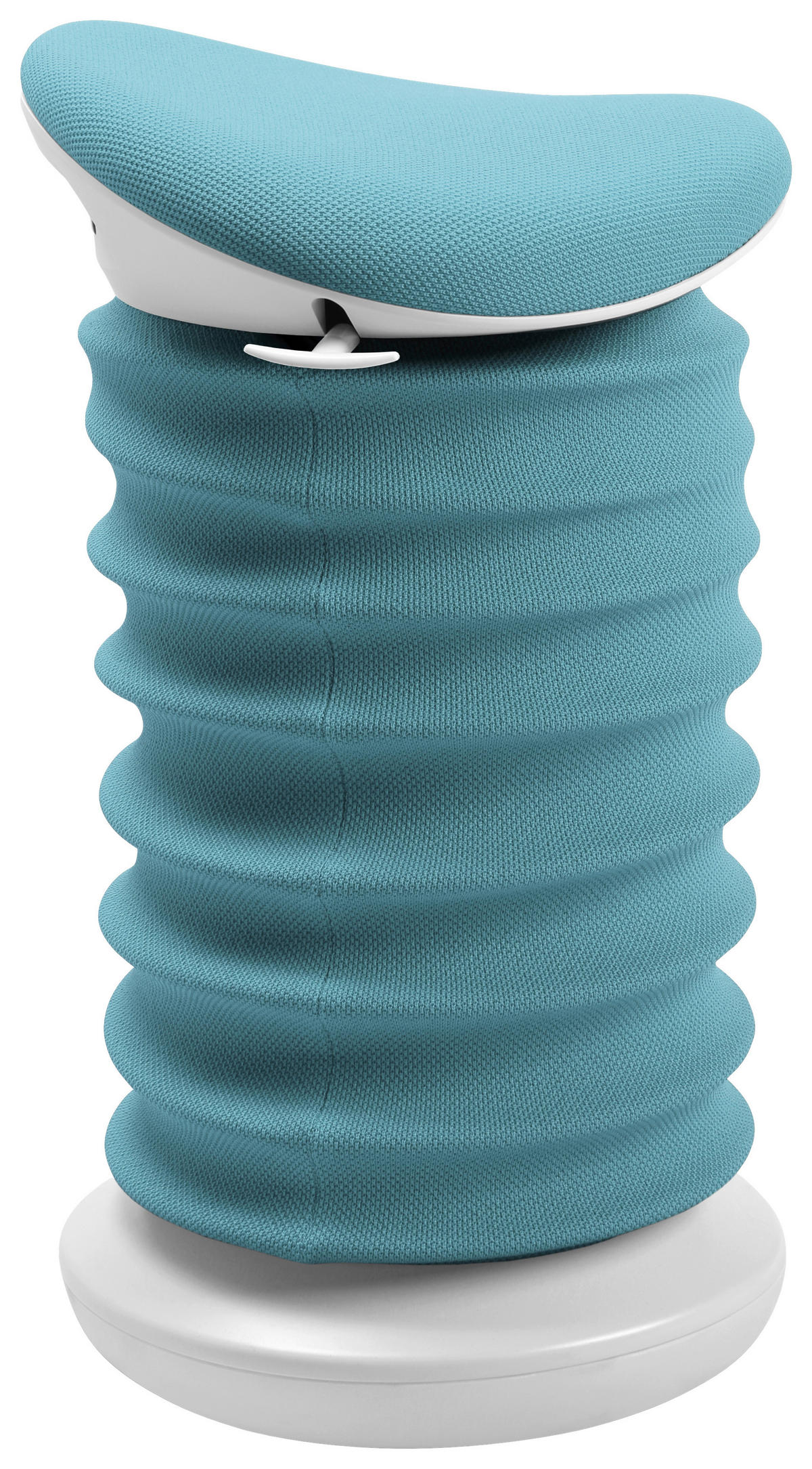 BÜROHOCKER Blau, Weiß  - Blau/Weiß, Design, Kunststoff/Textil (37,5/53-64/36cm) - Topstar
