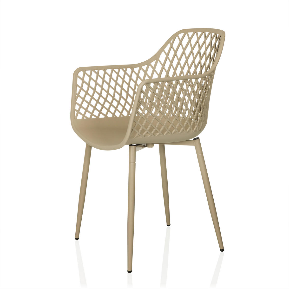 GARTENSTUHL Beige  - Beige, MODERN, Kunststoff/Metall (56/81/50cm) - MID.YOU