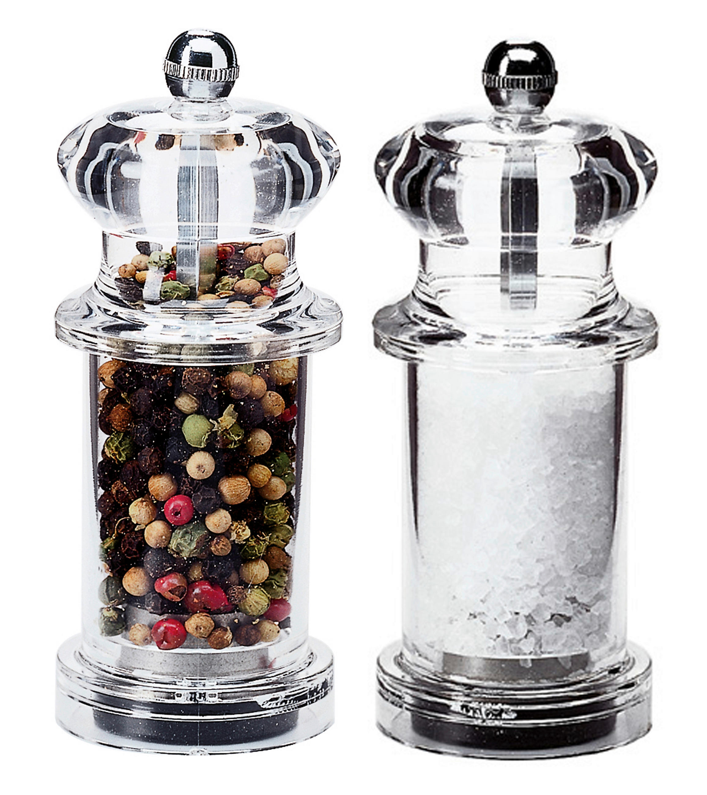 SALZ- UND PFEFFERMÜHLE - Transparent/Silberfarben, Basics, Keramik/Kunststoff (9/4/11cm) - moHA!
