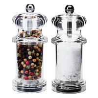 SALZ- UND PFEFFERMÜHLE - Transparent/Silberfarben, Basics, Keramik/Kunststoff (9/4/11cm) - moHA!