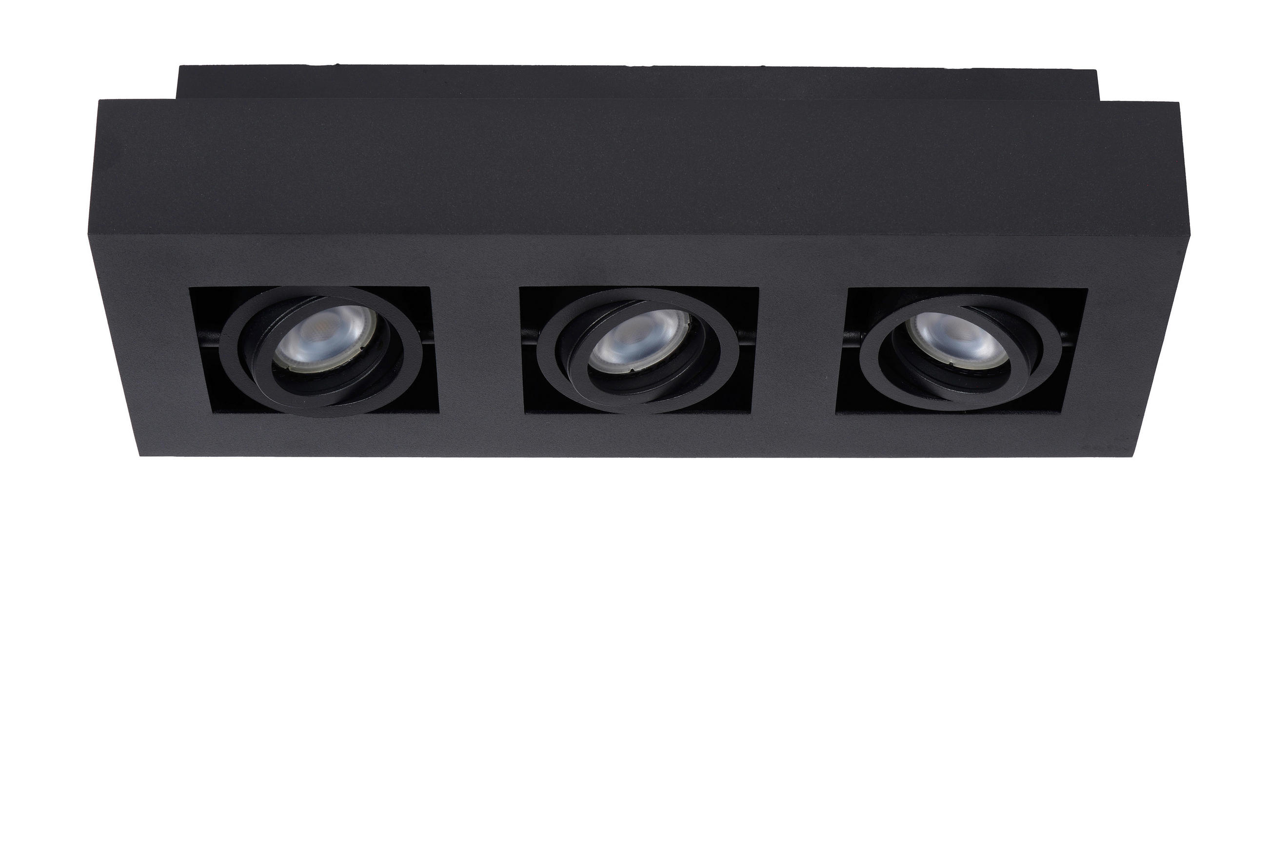 LED-DECKENLEUCHTE 36/14/8.8 cm   - Schwarz, Basics (36/14/8.8cm) - Lucide