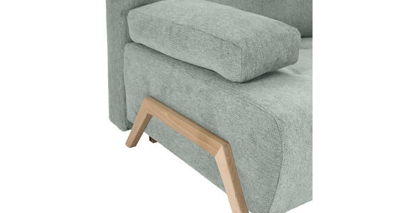 SCHLAFSOFA  in Flachgewebe Hellgrau  - Buchefarben/Hellgrau, KONVENTIONELL, Holz/Textil (204/75/100cm) - Carryhome