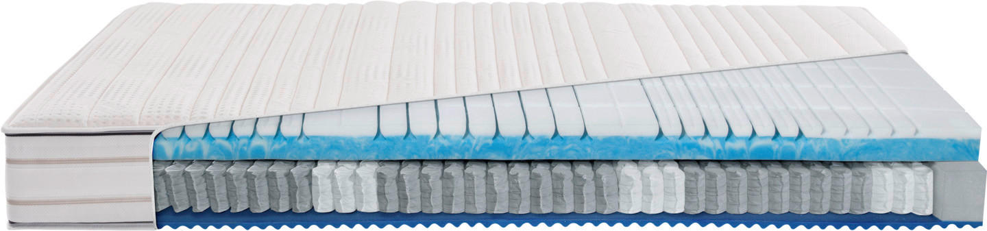 TASCHENFEDERKERNMATRATZE Dream Deluxe 3D Plus 90/200 cm Höhe ca. 25 cm 7 -Zonen - Weiß, Basics, Textil (90/200cm) - Dieter Knoll