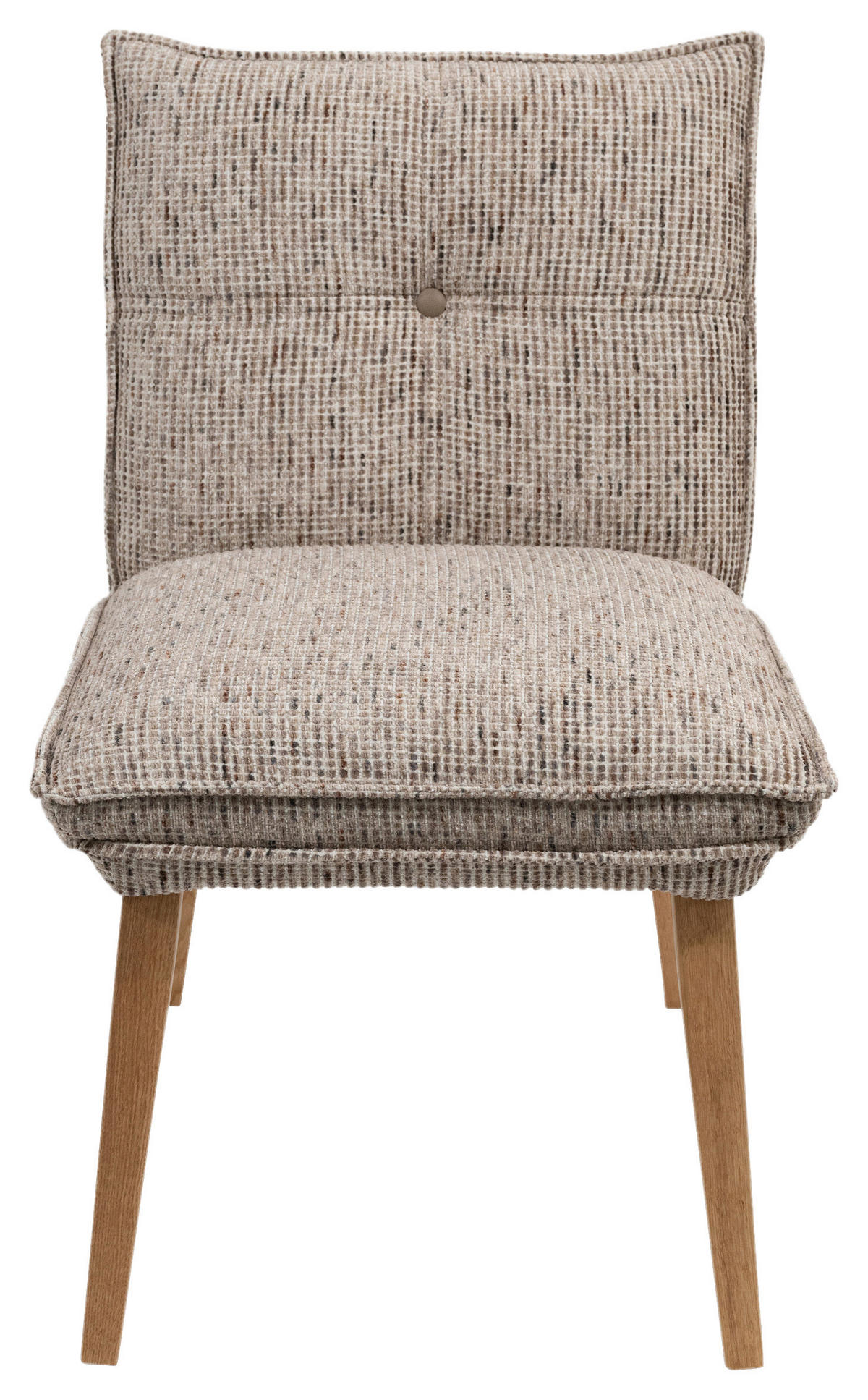 STUHL Chenille Braun, Eichefarben Eiche massiv  - Eichefarben/Braun, KONVENTIONELL, Holz/Textil (52/86/65cm) - Voleo