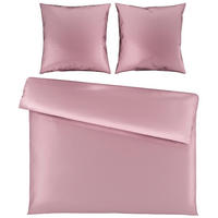 BETTWÄSCHE 3-teilig NIGIRI Satin 200/200 cm  - Hellrosa, Basics, Textil (200/200cm) - Bio:Vio