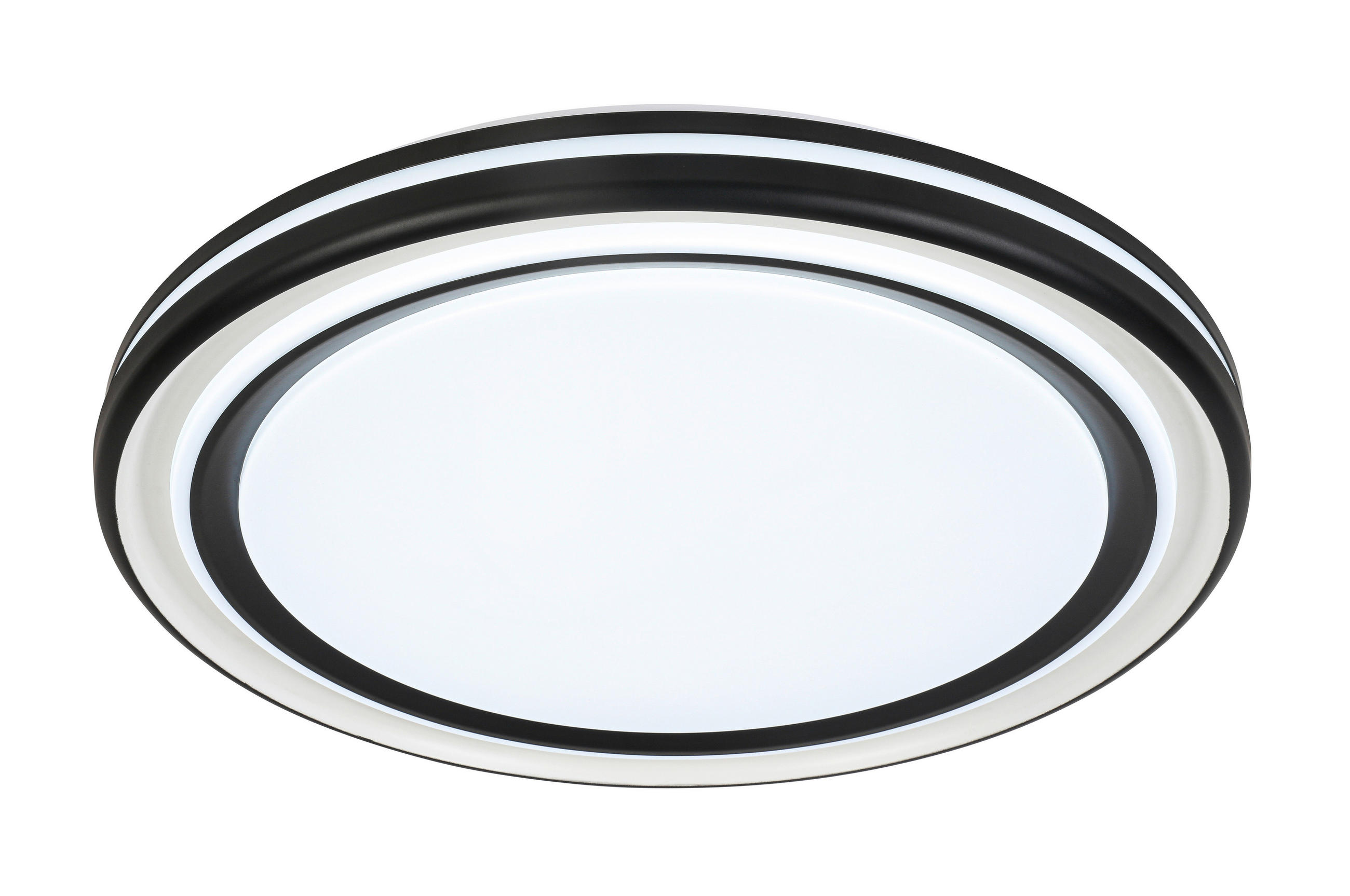 LED MENNYEZETI LÁMPA - fekete/fehér, Trend, műanyag/fém (49/6cm) - Novel