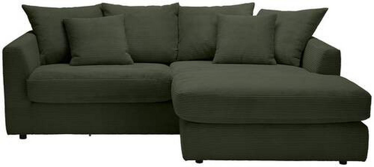 Freisteller von home24 ECKSOFA Dunkelgrün Cord.