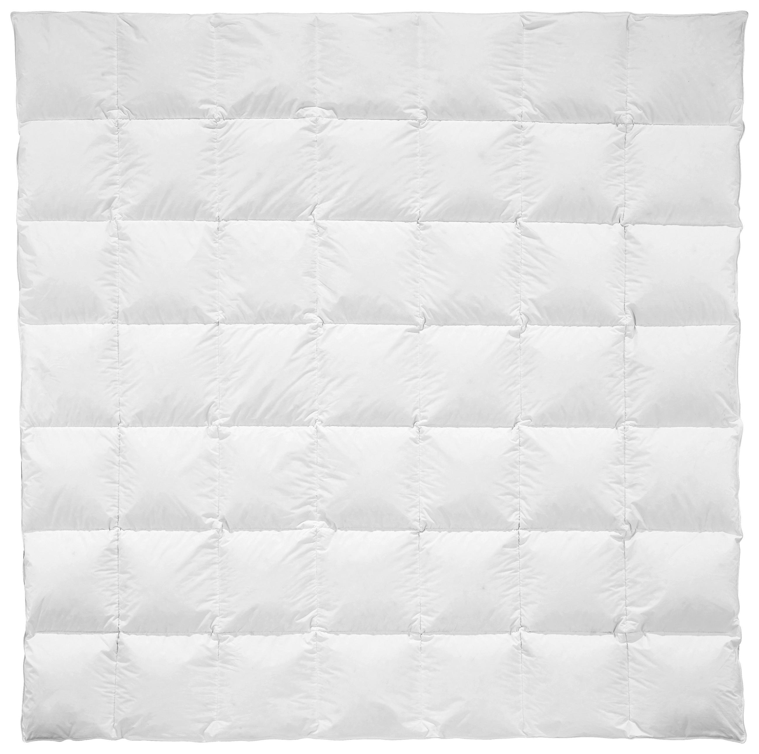 CELOROČNÍ PŘIKRÝVKA, 200/200 cm, prachové peří - bílá, Natur, textil (200/200cm) - Billerbeck