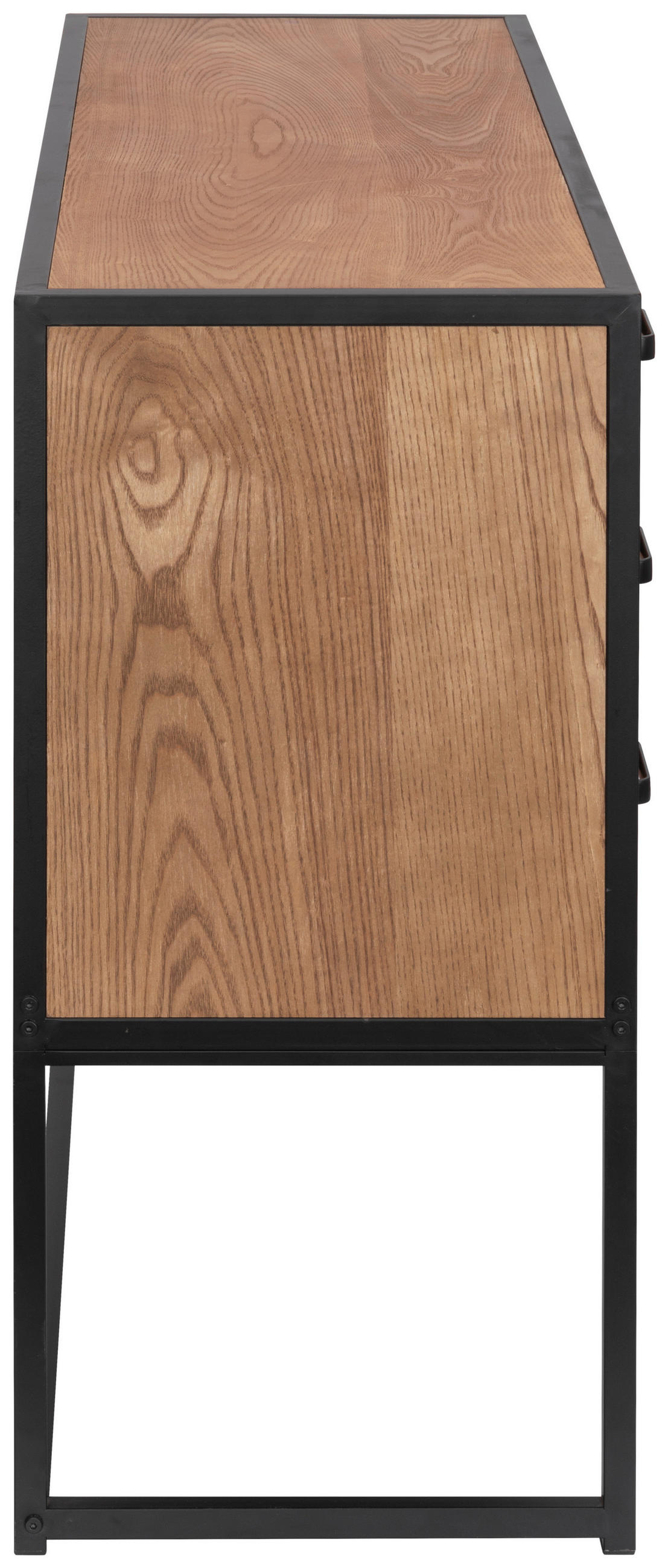 KOMMODE  in 120/80/38 cm  - Hellbraun/Schwarz, Design, Holz/Holzwerkstoff (120/80/38cm) - P & B