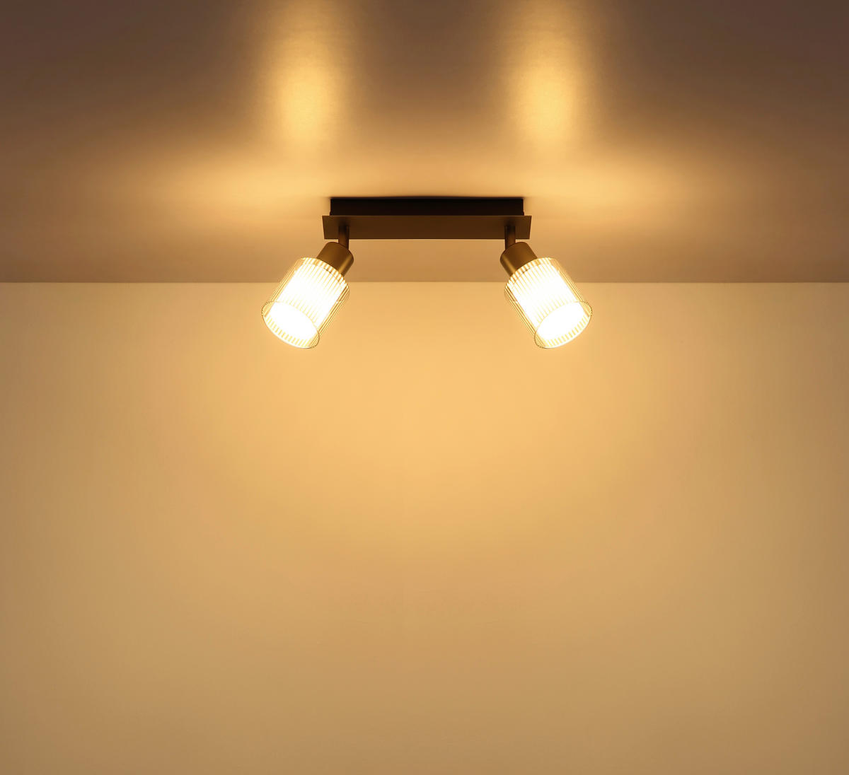 STRAHLER 28/8/18,6 cm   - Schwarzchrom/Weiß, Basics, Glas/Metall (28/8/18,6cm) - Globo