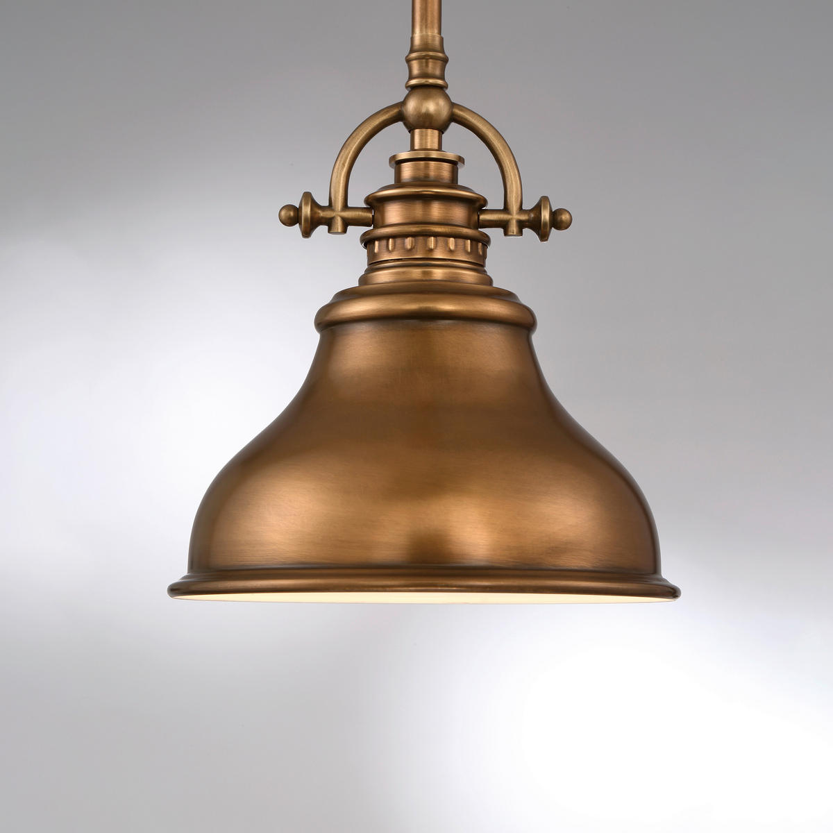 HÄNGELEUCHTE 22.2/20.3 cm    - Messingfarben, Design, Glas/Metall (22.2/20.3cm) - Elstead Lighting
