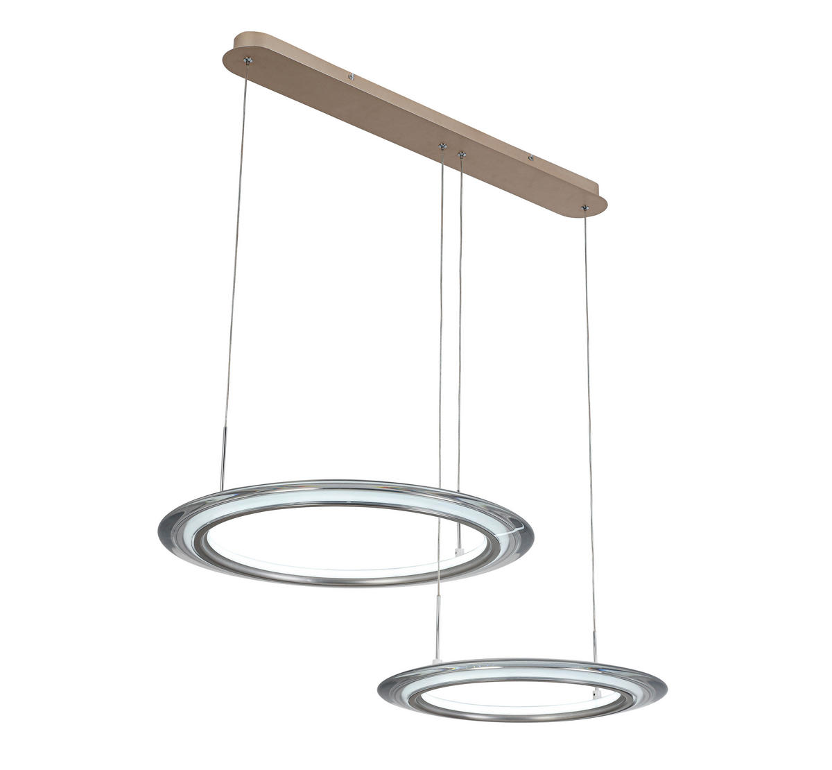 LED-HÄNGELEUCHTE Lakewood   - Chromfarben/Champagner, Design, Kunststoff/Metall (82cm) - Dieter Knoll
