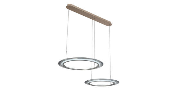 LED-HÄNGELEUCHTE 82/55/150 cm - Chromfarben/Champagner, Design, Kunststoff/Metall (82/55/150cm) - Dieter Knoll