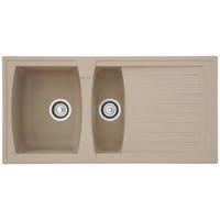 SPÜLE 1712BOSTON100X50B  - Beige, Trend, Glas/Kunststoff (100/20/50cm) - Respekta