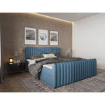 BOXBETT 180/200 cm  in Blau  - Blau/Schwarz, Basics, Kunststoff/Textil (180/200cm) - Carryhome