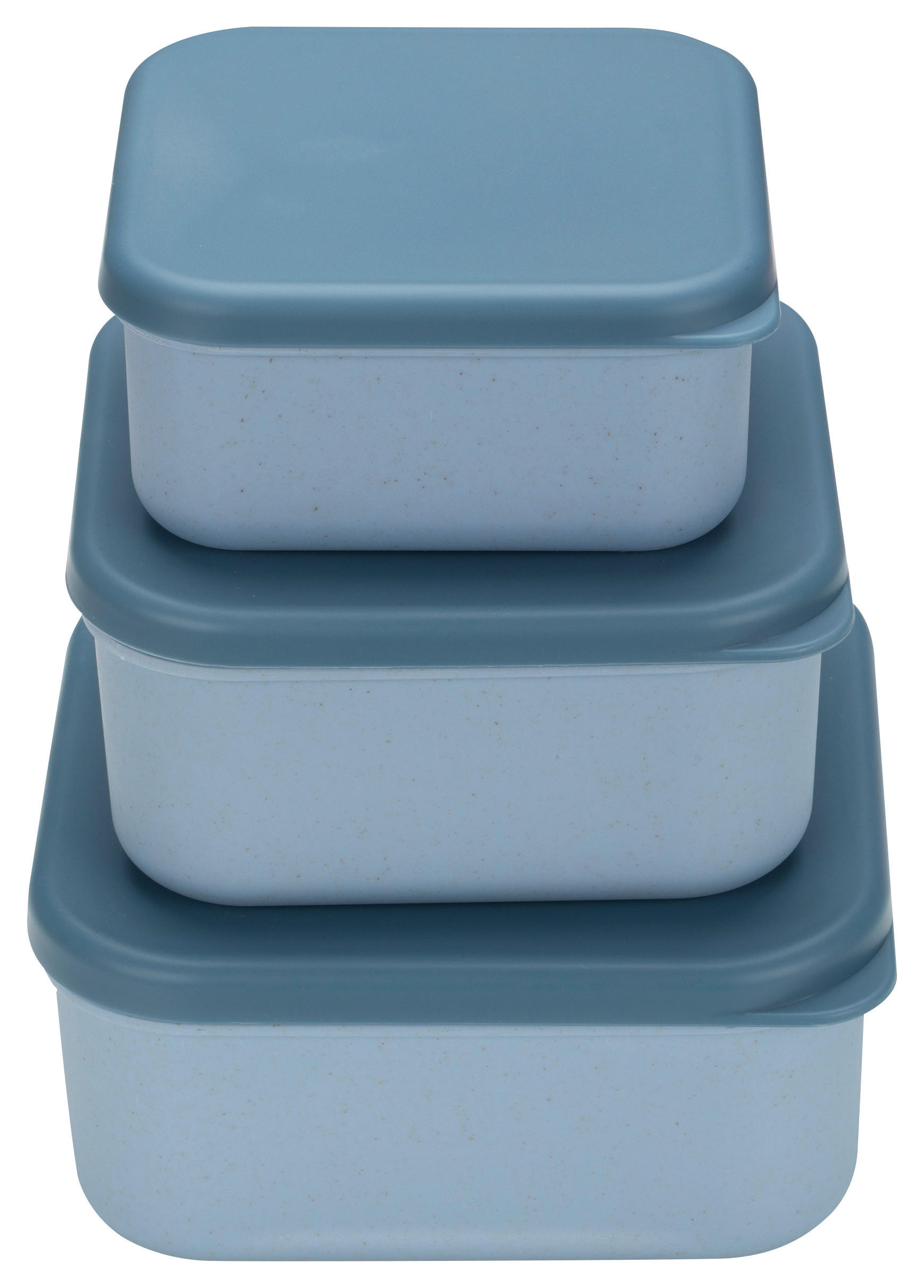 VORRATSDOSENSET 3-teilig  - Blau, Natur, Naturmaterialien/Kunststoff - Avelia