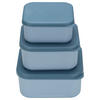 VORRATSDOSENSET 3-teilig  - Blau, Natur, Naturmaterialien/Kunststoff - Avelia