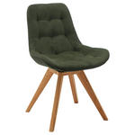 STUHL Flachgewebe Olivgrün  - Olivgrün, KONVENTIONELL, Holz/Textil (56/84/63cm) - Carryhome