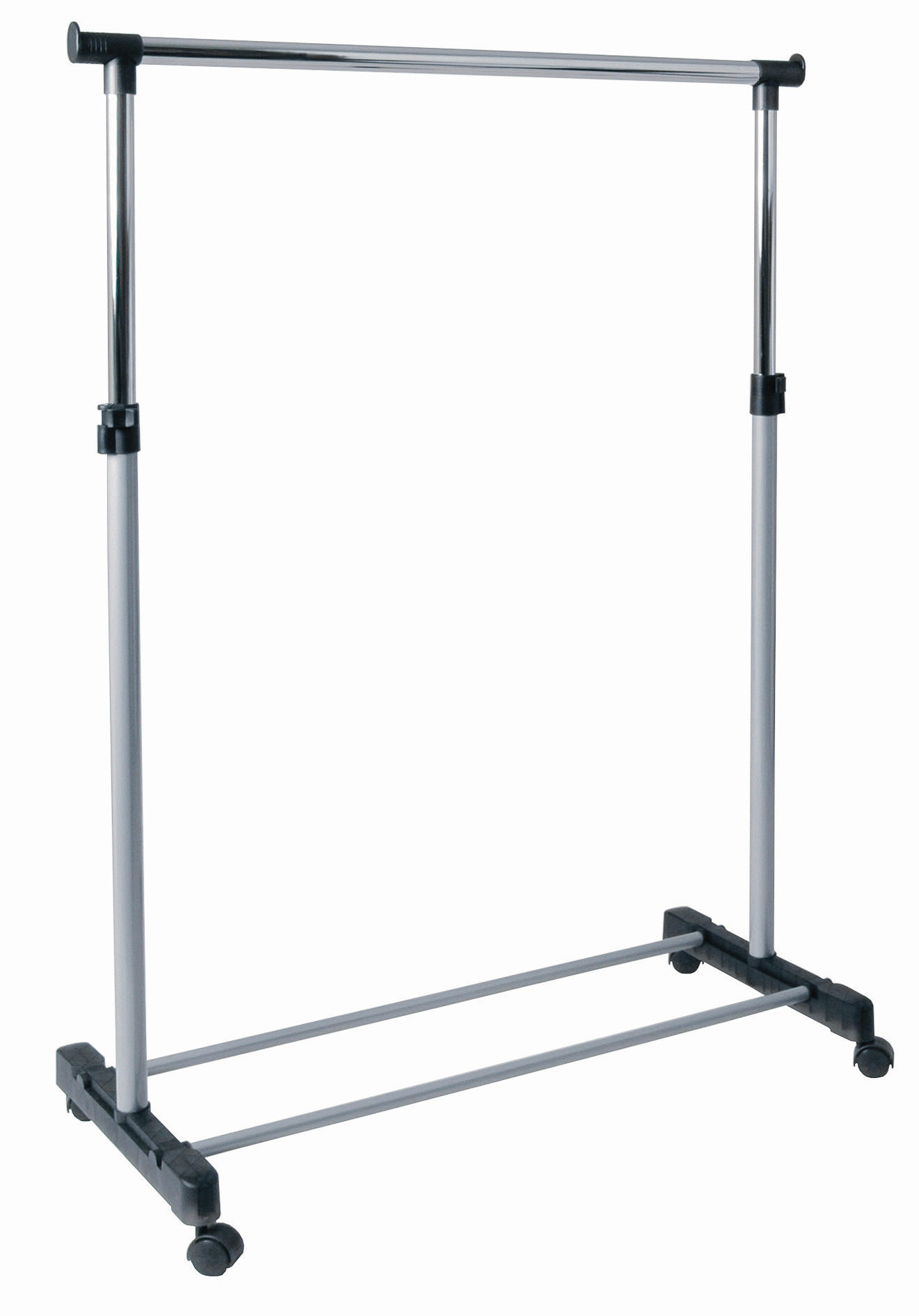 XXXLutz Kleiderwagen Grau, Alu, Chrom 90x95-170x43 cm