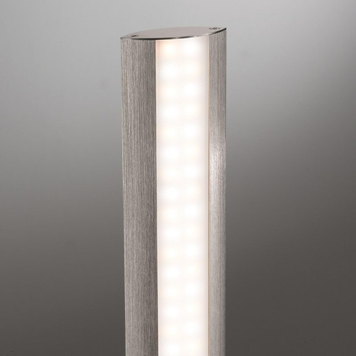 LED-GOLVLAMPA Beat 24/140 cm    - aluminiumfärg/nickelfärgad, Design, metall (24/140cm) - Fischer & Honsel