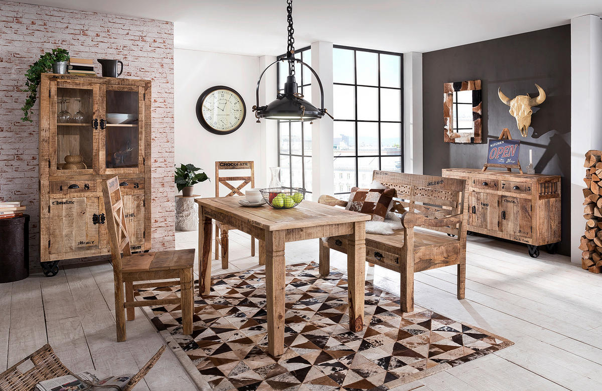 SIDEBOARD  140/86/40 cm 3 Schublade(n)  - Schwarz/Naturfarben, Design, Holz/Metall (140/86/40cm) - MID.YOU