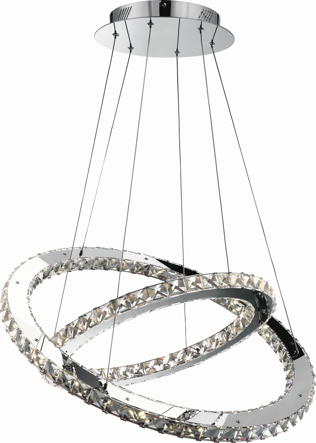 LUSTRĂ LED  - străveziu, Konventionell, sticlă/metal (64cm)