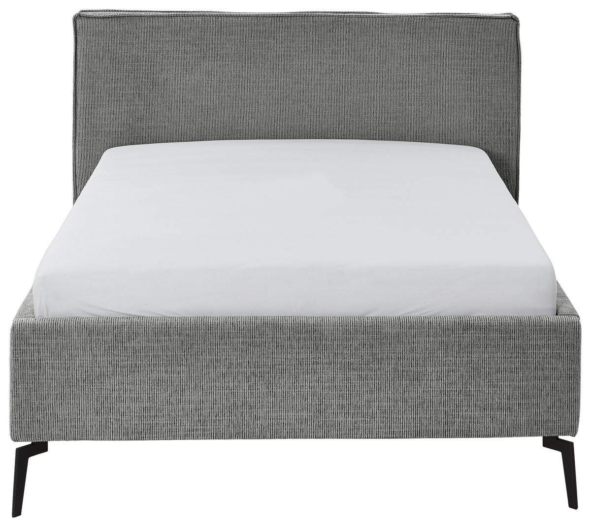 POLSTERBETT 140/200 cm  in Grau, Hellgrau  - Birkefarben/Buchefarben, Design, Holz/Textil (140/200cm) - home24