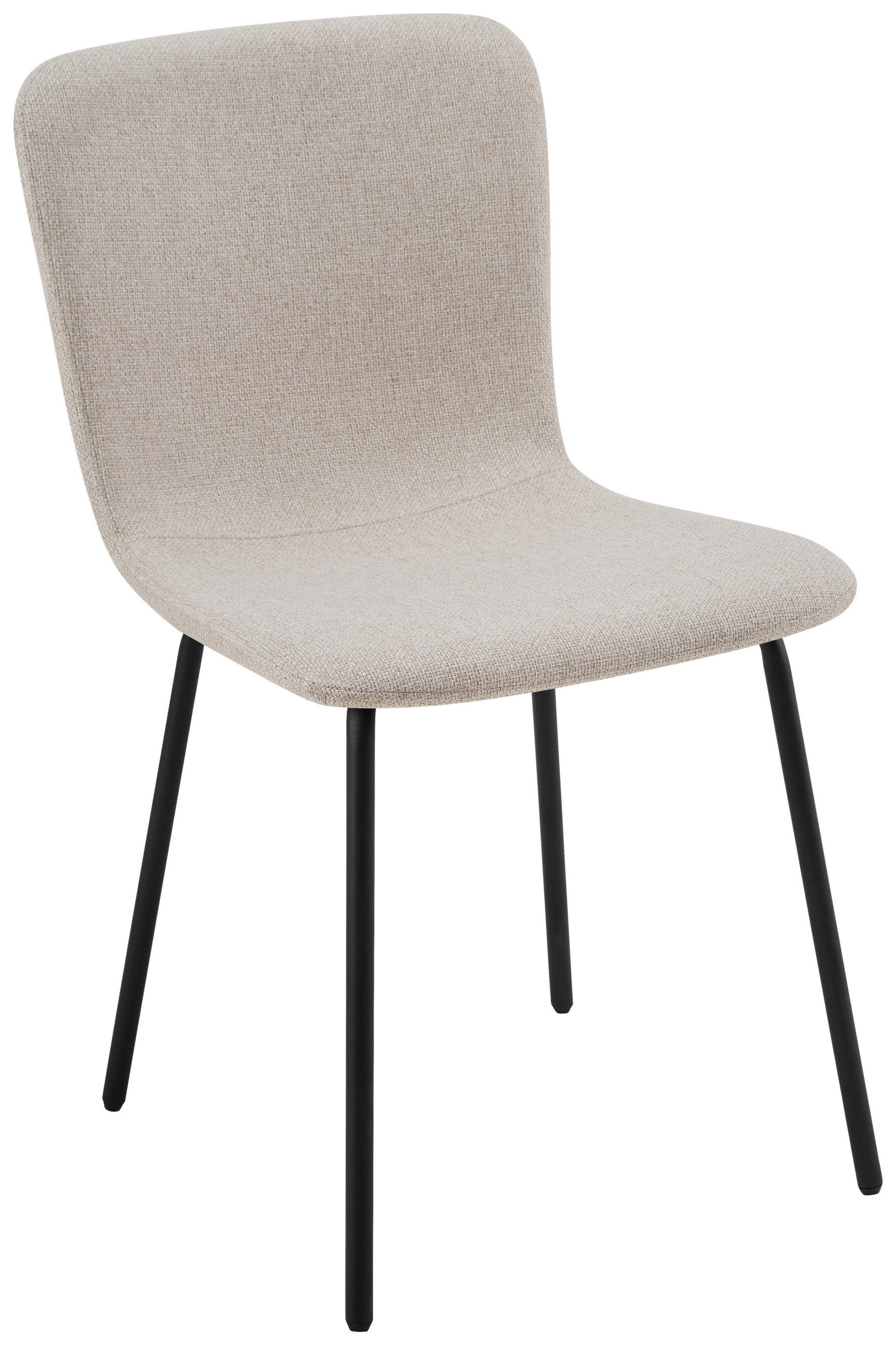 STUHL   Webstoff  Schwarz, Taupe  - Taupe/Schwarz, Design, Textil/Metall (45/79/53cm) - Stylife