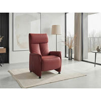 RELAXAČNÉ KRESLO, koža, červenohnedá - čierna/červenohnedá, Basics, koža/plast (76/112/84cm) - Sit & More