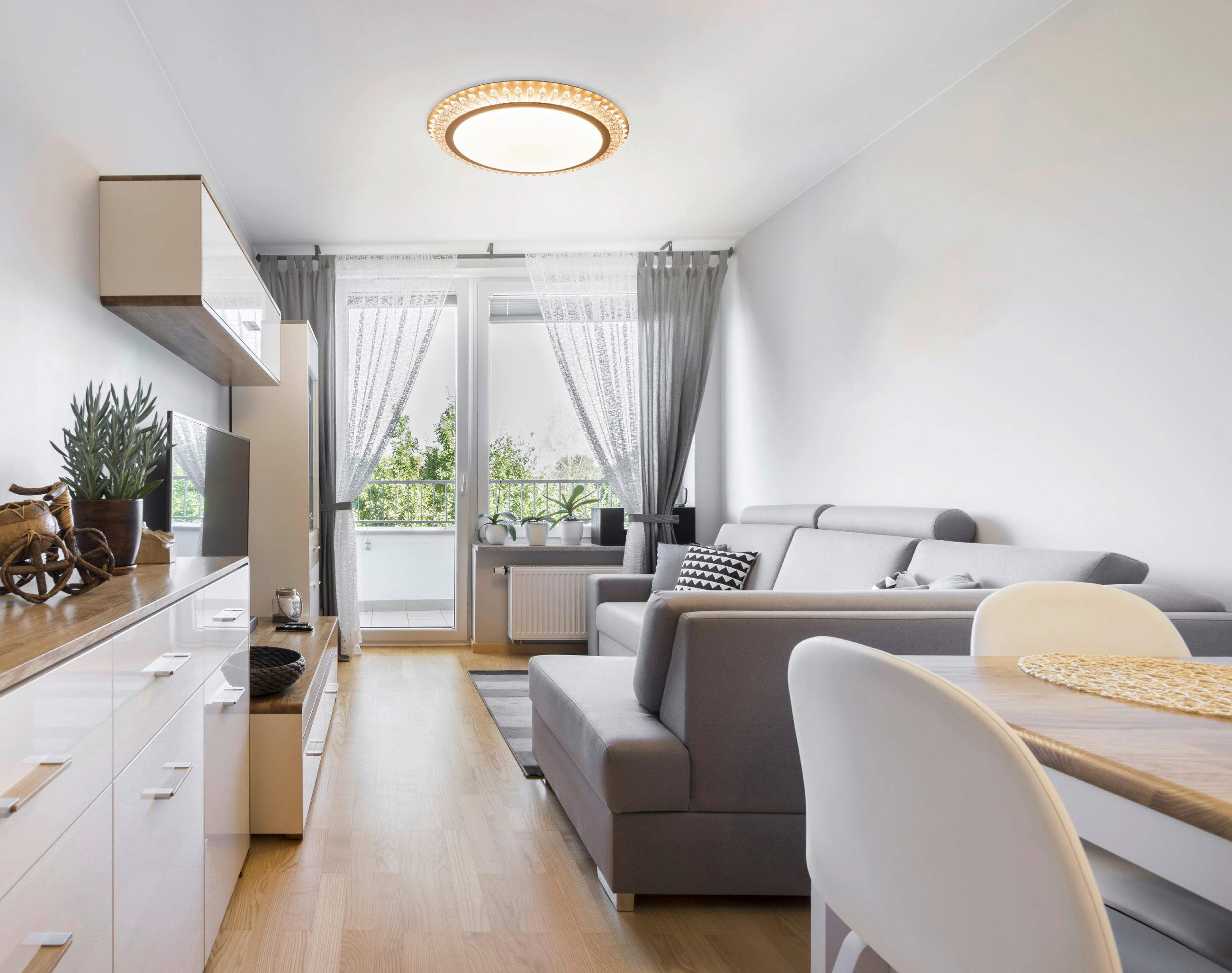 LED-DECKENLEUCHTE 48/6,5 cm   - Goldfarben, KONVENTIONELL, Kunststoff/Metall (48/6,5cm) - Näve